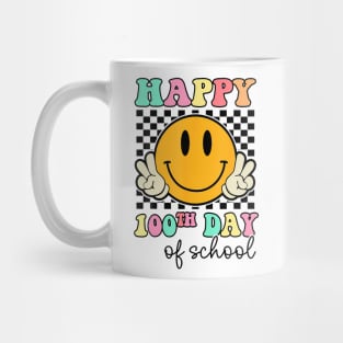 100 Days Of School Retro Smile Teachers Kids Happy 100th Day Mug